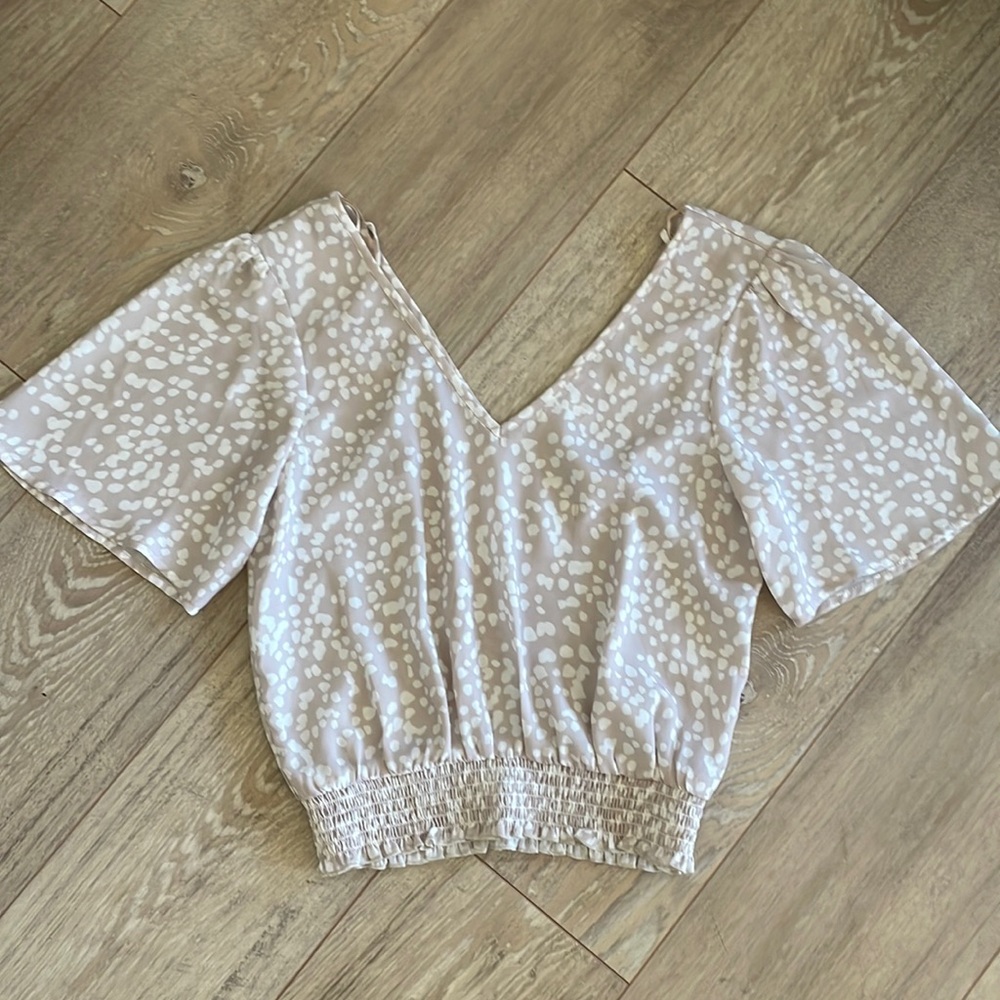 Short Sleeve Crop Blouse